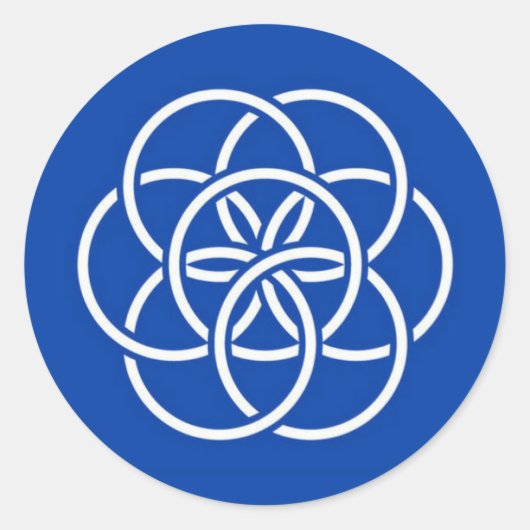 Planet earth Flag Ronde Sticker (Voorkant)