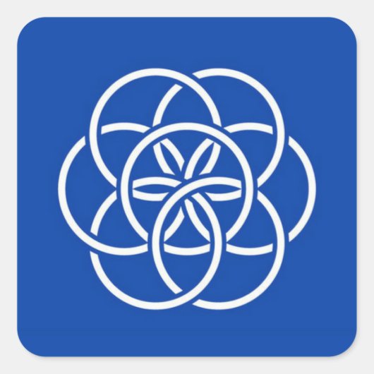 Planet earth Flag Vierkante Sticker (Voorkant)
