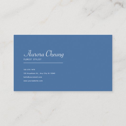 Planet Earth Floral Wreath Starry Night Visitekaartje (Achterkant)