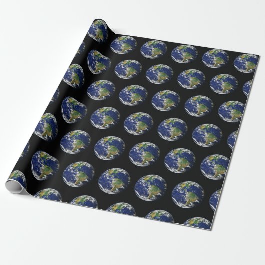 Planet Earth Gift Wrap - HAMbWG Cadeaupapier (Uitgerold)