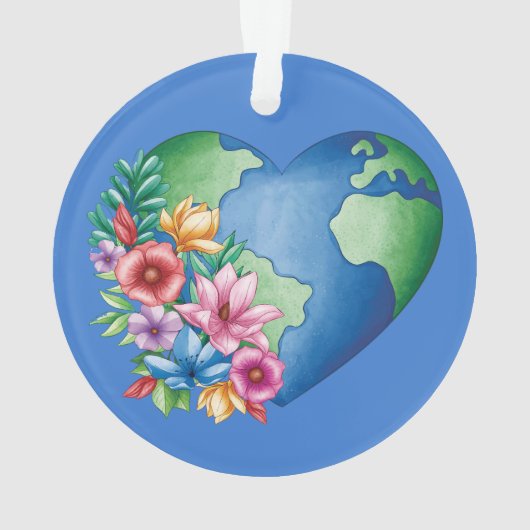 Planet Earth Heart Ornament (achterkant)