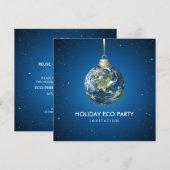 Planet Earth Holiday - uitnodiging voor kerstfeest (Voorkant / Achterkant)