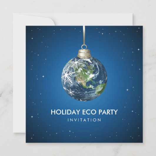 Planet Earth Holiday - uitnodiging voor kerstfeest (Voorkant)