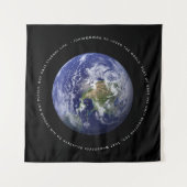 Planet Earth in de ruimte - Christelijk John 3:16 Wandkleed (Voorkant (horizontaal))