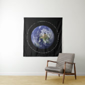 Planet Earth in de ruimte - Christelijk John 3:16 Wandkleed (In Situ (horizontaal))