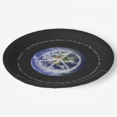 Planet Earth in Space Christelijk John 3:16 - PEAC Papieren Bordje (Gekanteld)