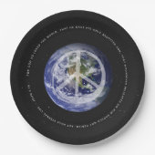 Planet Earth in Space Christelijk John 3:16 - PEAC Papieren Bordje (Voorkant)