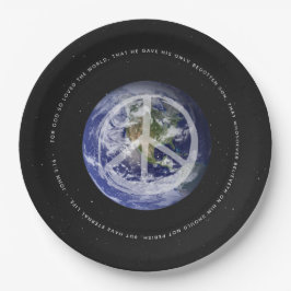 Planet Earth in Space Christelijk John 3:16 - PEAC Papieren Bordje
