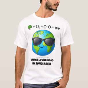 Planet Earth in zonnebrillen – Climate Action T-sh T-shirt