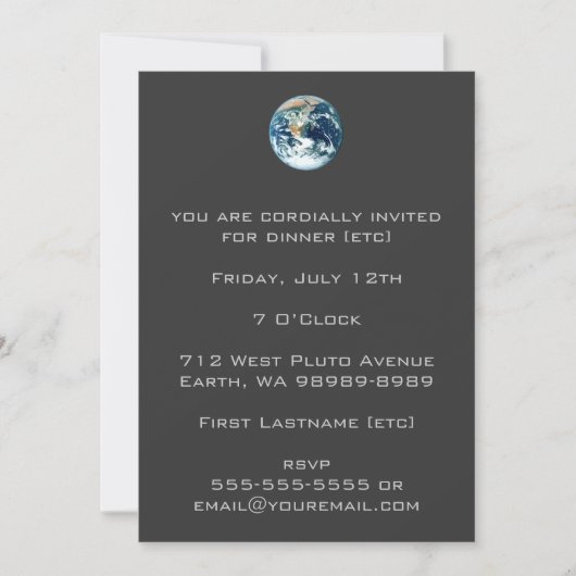 Planet Earth Kaart (Voorkant)