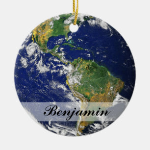 Planet Earth Keramisch Ornament