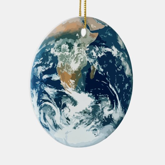 Planet Earth Keramisch Ornament (Rechts)