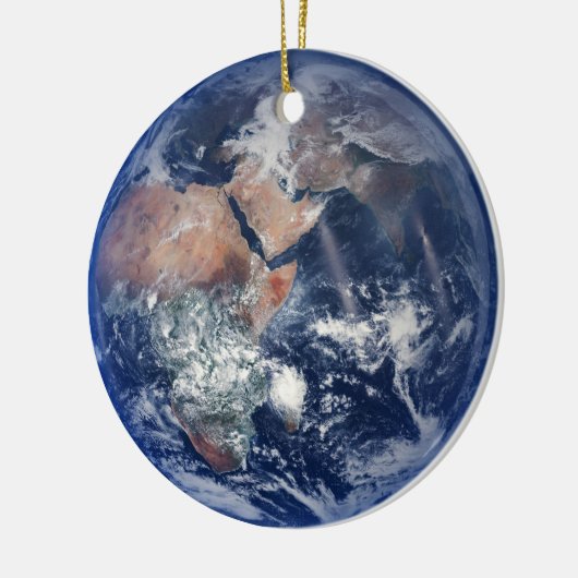 Planet Earth Kerstboom Keramisch Ornament (Links)