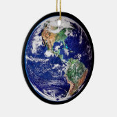 Planet Earth Kerstmis Keramisch Ornament (Rechts)