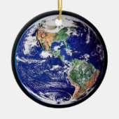 Planet Earth Kerstmis Keramisch Ornament (Voorkant)