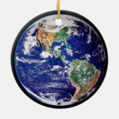 Planet Earth Kerstmis Keramisch Ornament (Achterkant)