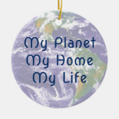 Planet Earth-kerstversiering Keramisch Ornament (Voorkant)