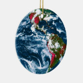 Planet Earth-kerstversiering Keramisch Ornament (Rechts)