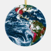 Planet Earth-kerstversiering Keramisch Ornament (Voorkant)