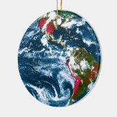 Planet Earth-kerstversiering Keramisch Ornament (Links)