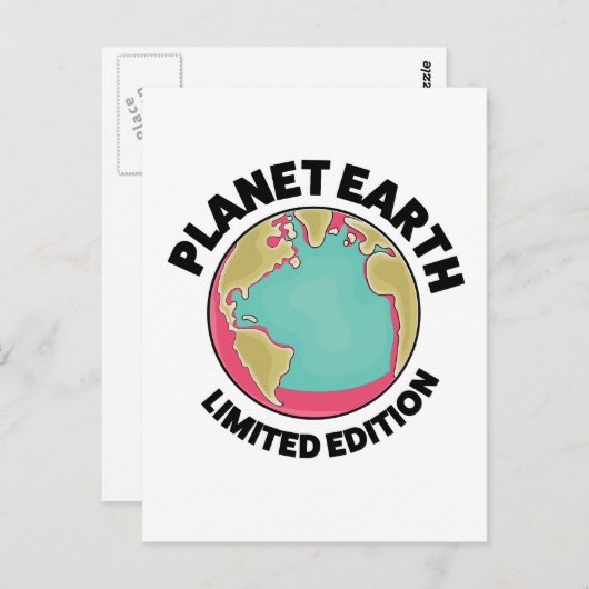 Planet Earth Limited Edition Briefkaart (Voorkant / Achterkant)