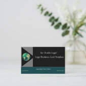 Planet Earth Logo Visitekaartje (Staand voorkant)