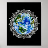 Planet Earth Mandala Poster (Voorkant)