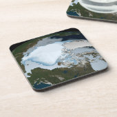 Planet Earth met Zee-ijsdekking in 1980. Bier Onderzetter (Linkerzijde)