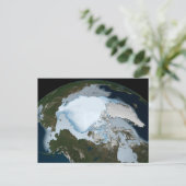 Planet Earth met Zee-ijsdekking in 1980. Briefkaart (Staand voorkant)