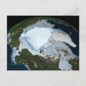 Planet Earth met Zee-ijsdekking in 1980. Briefkaart (Voorkant)