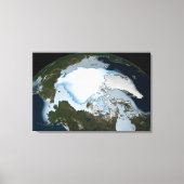 Planet Earth met Zee-ijsdekking in 1980. Canvas Afdruk (Voorkant)