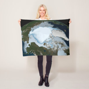 Planet Earth met Zee-ijsdekking in 1980. Fleece Deken