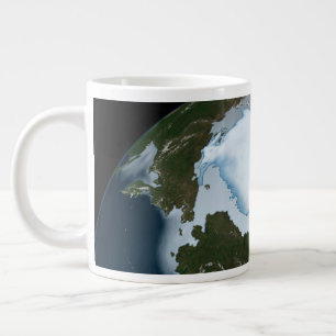 Planet Earth met Zee-ijsdekking in 1980. Grote Koffiekop