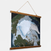 Planet Earth met Zee-ijsdekking in 1980. Hangend Wandkleed (Gebogen)