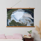 Planet Earth met Zee-ijsdekking in 1980. Hangend Wandkleed (Slaapkamer)