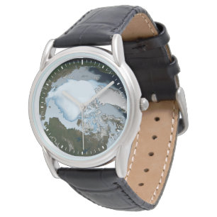 Planet Earth met Zee-ijsdekking in 1980. Horloge