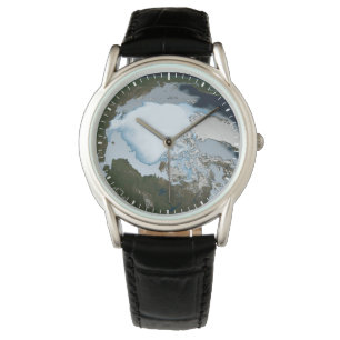 Planet Earth met Zee-ijsdekking in 1980. Horloge