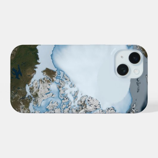 Planet Earth met Zee-ijsdekking in 1980. iPhone 15 Case (Achterkant horizontaal)
