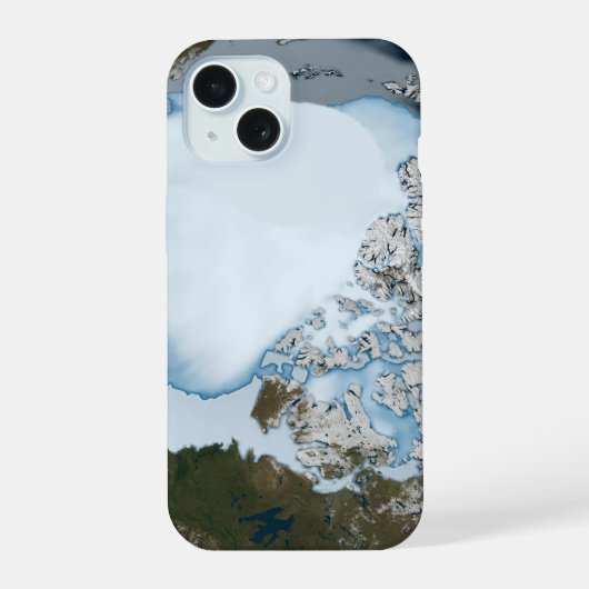 Planet Earth met Zee-ijsdekking in 1980. iPhone 15 Case (Achterkant)