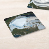 Planet Earth met Zee-ijsdekking in 1980. Kartonnen Onderzetters (Schuin)