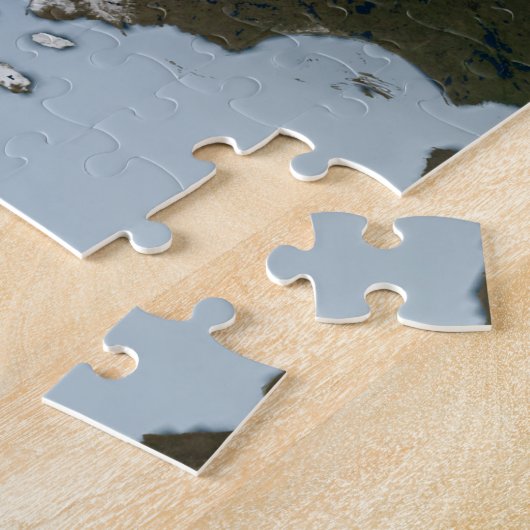 Planet Earth met Zee-ijsdekking in 1980. Legpuzzel (Zijkant)