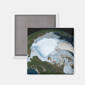 Planet Earth met Zee-ijsdekking in 1980. Magneet (Voorkant / Achterkant)