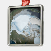 Planet Earth met Zee-ijsdekking in 1980. Metalen Ornament (Links)