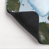 Planet Earth met Zee-ijsdekking in 1980. Muismat (Hoek)