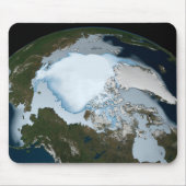 Planet Earth met Zee-ijsdekking in 1980. Muismat (Voorkant)