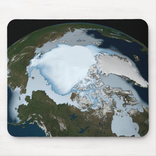 Planet Earth met Zee-ijsdekking in 1980. Muismat (Voorkant)