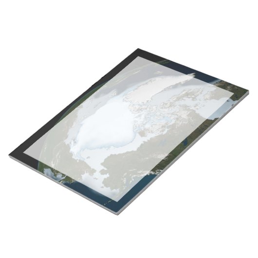 Planet Earth met Zee-ijsdekking in 1980. Notitieblok (Schuin)