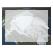 Planet Earth met Zee-ijsdekking in 1980. Notitieblok (Voorkant)