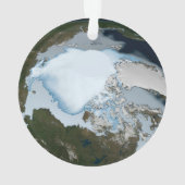 Planet Earth met Zee-ijsdekking in 1980. Ornament (achterkant)