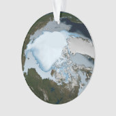 Planet Earth met Zee-ijsdekking in 1980. Ornament (voorkant)